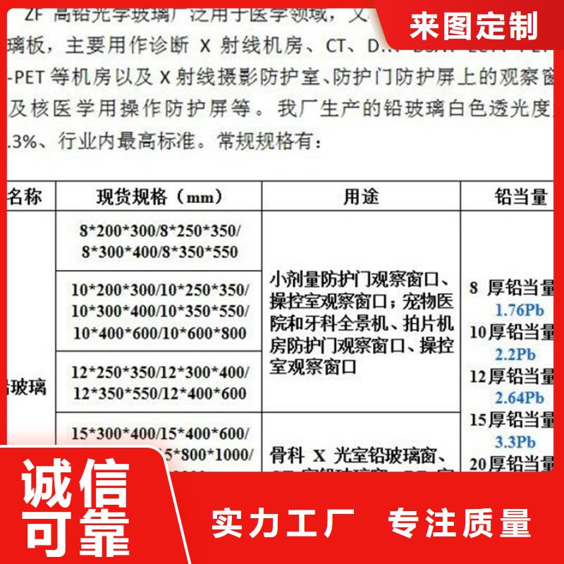 4个铅当量铅玻璃按需定制核心技术