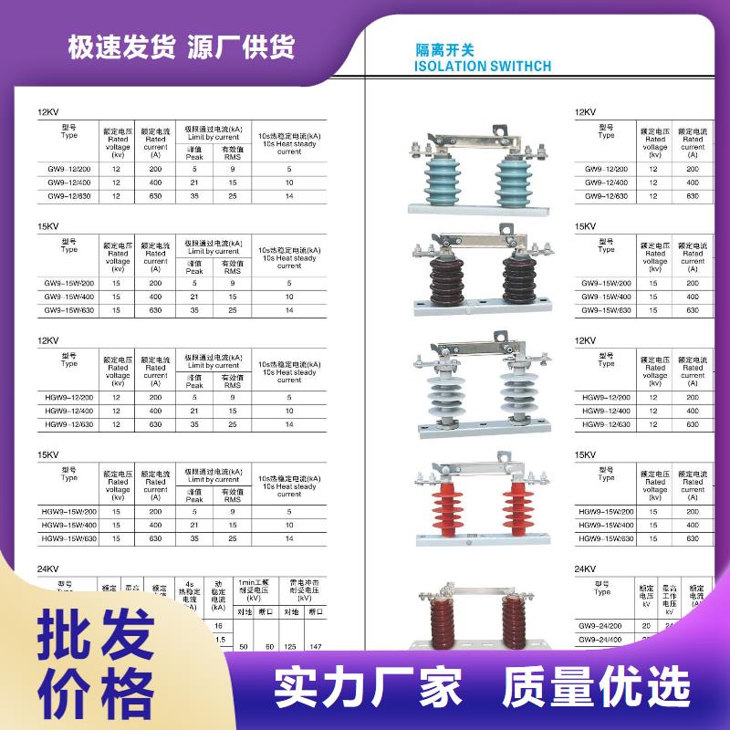 高压隔离开关三相组合式避雷器严谨工艺附近生产商