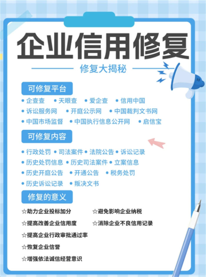 如何修复失信人员黑名单信息呢怎么设置专业可靠